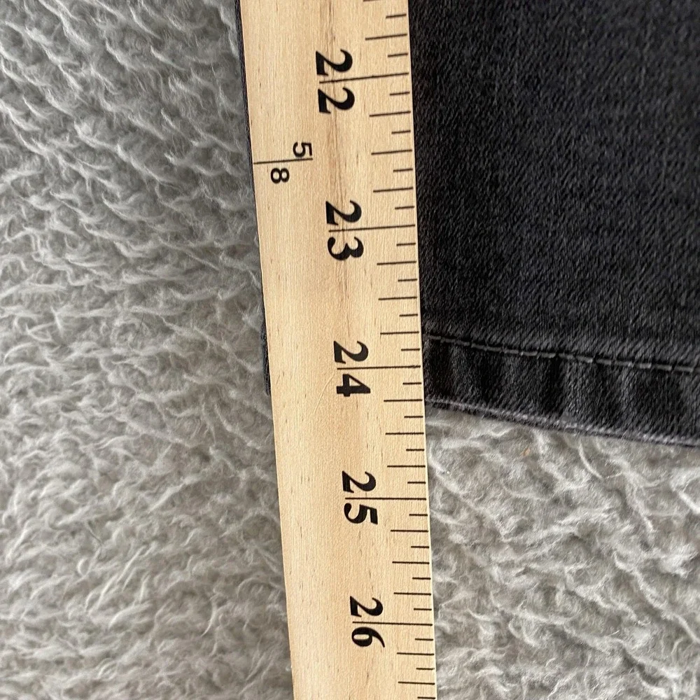 Lane Bryant Low Rise Girlfriend‎ Jeans Womens 18 Charcoal Distressed Sequin Crop
